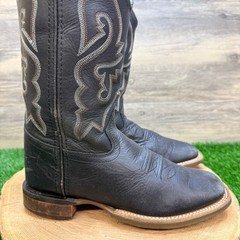 Cody James Youth – Size 5D – Black Square Cowboy Boots BCBSP23P7