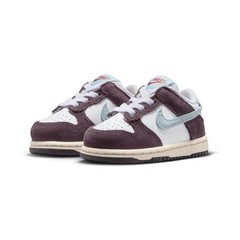 TODDLER NIKE DUNK LOW SE_WHITE/GLACIER BLUE-BURGUNDY ASH IB5723-100-SIZE 10