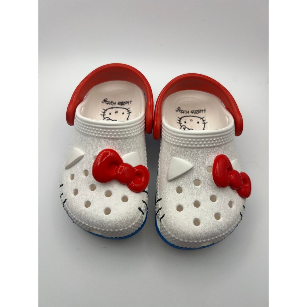 Crocs Hello Kitty 50th Anniversary Clog White Red Blue Kids Size C6 209465