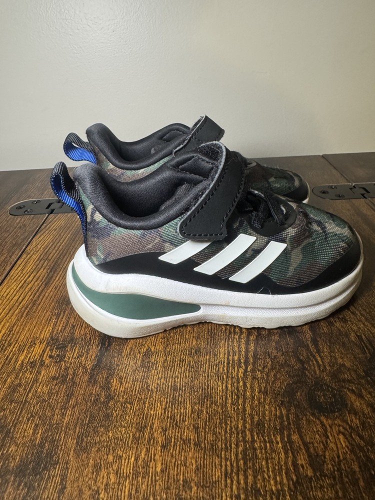 Adidas FortaRun EL Camouflage Printed Toddler Size 6 Sneakers