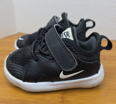 Nike Flex Contact 3 Kids Size 4C US Black/White Toddlers AR4155-001