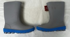 NWT KAMIK RIPTIDE RAIN BOOTS SIZE 5 YOUTH MADE IN CANADA! SLATE GRAY/BLUE