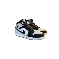 Nike Air Jordan 1 Mid SE GS Diamond Shorts White Black DN4321-100 Size 6.5Y