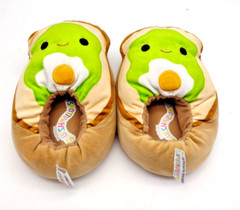 Squishmallows Sinclair Size 2-3 The Avocado Egg Toast Slippers 2021 Kelly Toys
