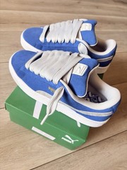PUMA Suede XL Wash JR Blue White Unisex Kids Sneakers Size 7 399563-01