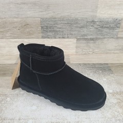 Bearpaw Shorty Youth Winter Boot Sz 5 Black Waterproof Slip On Round Toe