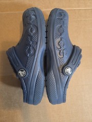 Crocs Navy Lined Clog J2 Dual Comfort Faux Fur Unisex Kids Shoes