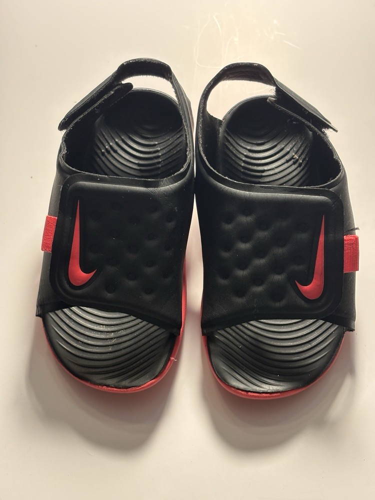 Nike Sunray Adjustable Sandals Size 7c Black/pink Size 7