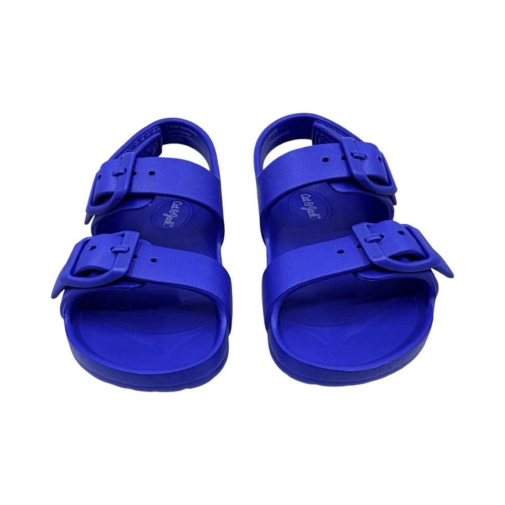 Cat & Jack Toddler Ade Blown EVA Sandals Size 7 Blue Unisex Hook & Loop Open Toe