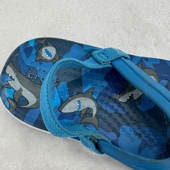 Crocs Flip Flop Strap Sandals Kids Size C7 Shark Camo Print Toddler Water Shoes
