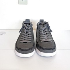 Billy Classic DR High Top Canvas Skater Sneakers Big Kids 5XW Gray Lace Up Zip