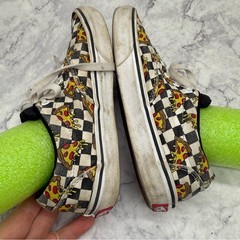 Vans Pizza Party Black and White Checkerboard Sneakers. Size 3 Youth