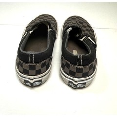 Vans Classic Slip-On Sneakers Black and Gray checkerboard pattern Kids 1.5