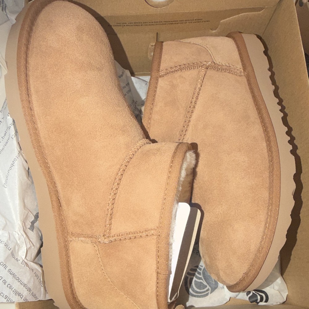 UGG Classic Ultra Mini Kids Suede Ankle Boot Chestnut US 6 EU 38 1130750K