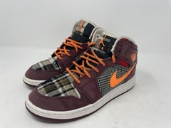 Size 5YUS – Nike Air Jordan 1 Mid Plaid Night Maroon Black White FD5460-608