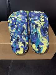 Crocs Classic Marbled Clog Blue Yellow Green Unisex Kids US 13 Slip On NWT