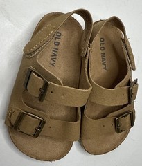 Old Navy Birk Double Buckle Heel Strap Sandals Toddler Size 11.5 12-18 Mo Unisex