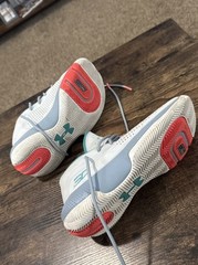 Under Armour Steph Curry 3ZERO Basketball Sz 4.5 Youth 3022117-101 Gray Teal