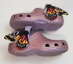 RARE CROCS KIDS Classic IAM Butterfly Clog 211262 Mystic Purple Toddlers Sz 11 C