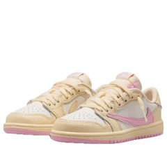 IQ7605 100 Air Jordan 1 Retro Low OG SP Travis Scott Shy Pink (PS)