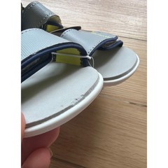 See Kai Run Basics Logan Gray Lime Water Friendly Sandals Kids Size 11 boys easy