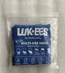 MUK LUKS LUK-EES KID’S MASK BLUE MULTI-USE SCARF HEADBAND BEANIE BANDANA NECK UP