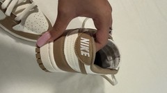 Nike Dunk Low GS Brown/White Colorblock Leather Lace-Up Sneakers US 6.5Y