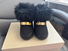 Black Giuseppe Zanotti Kids Winter Boots EU 26-28 Made in Italy Black