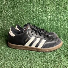 Adidas Samba Classic Leather Suede Gum Sole Soccer Sneakers Black Kids Size 1.5
