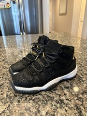 Pre-owned Jordan Retro 11 Premium Mid Heiress Black Size 4.5Y