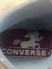Converse Chuck Taylor All Star Sneaker Blue Unicorn High Tops Youth Size 12