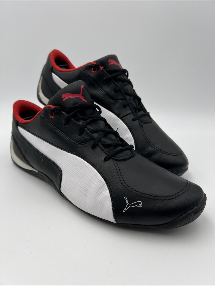 Puma 304609 01 Drift Cat 5 Black Leather Athletic Sneaker Shoes Youth US 6.5 EUC