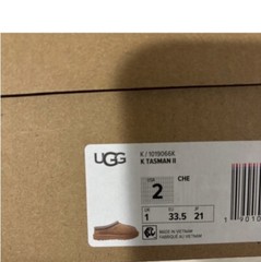 UGG Kids Tasman II Chestnut Slipper Shoe With 100% Authentic 1019066K Size 35-38