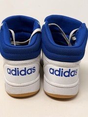 Adidas Post Move Mid Top Cloudfom White & Blue Basketball Shoes Sz 5 Big Kids