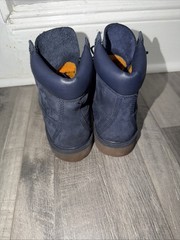 Timberland Navy Blue Youth 6” Premium Waterproof Boots Nubuck Youth US 5