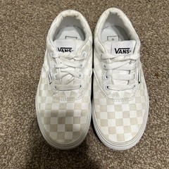 VANS Checkerboard White And Tan Youth Size 1