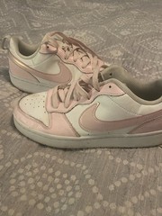 Nike Dunk Low Pink/White Leather Low Top Kids Sneaker US 6Y DQ0492-100