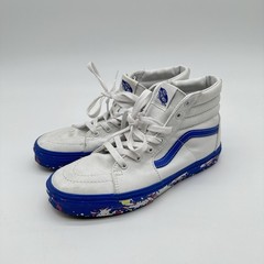 Vans Sk8-Hi Paint Splatter White Blue Juniors Kids 6.5 Streetwear Summer Fest