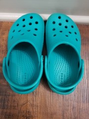 Crocs Classic Clogs Sandals Green/ Turquoise Shoe Kids Size C 8 Iconic Comfort