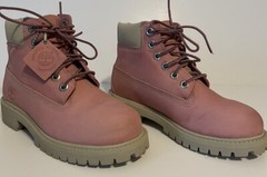 12719M Timberland Waterproof lace up Boots Girls YOUTH SIZE 12.5 Pink /Rose