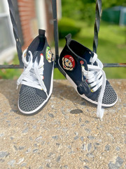 Super Mario Kids Sneakers Black Lace-Up Lightweight Casual Shoes Mario & Luigi