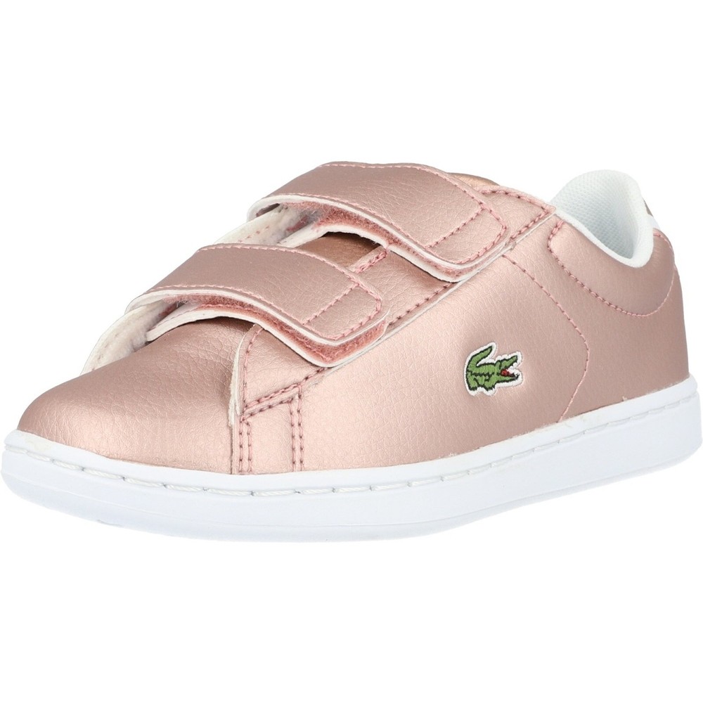 Lacoste Carnaby Strap 319 2 Suc Syn Pnk/wht Child Size 13 Made In Thailand
