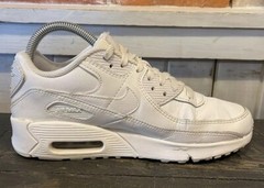 Nike Big Kids Air Max 90 Sneakers Triple White CD6864-100 US Size 6Y Women’s 7.5