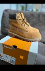 Timberland Juniors Premium DBL Wheat Nubuck,Genuine Leather~US 4 M~EUR 35~12909