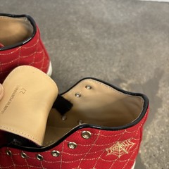 Charlotte Olympia „INCY WEB HIGH-TOPS“ Red Canvas Leather Shoes Kids Sz 27
