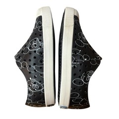 Native Disney Jefferson Kids Size C8 Mickey Mouse Doodle Black Slip-On Shoes
