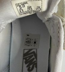 Vans Ward V Toddler size 5 White Glitter Sparkly Hook and Loop Low Top Excellent