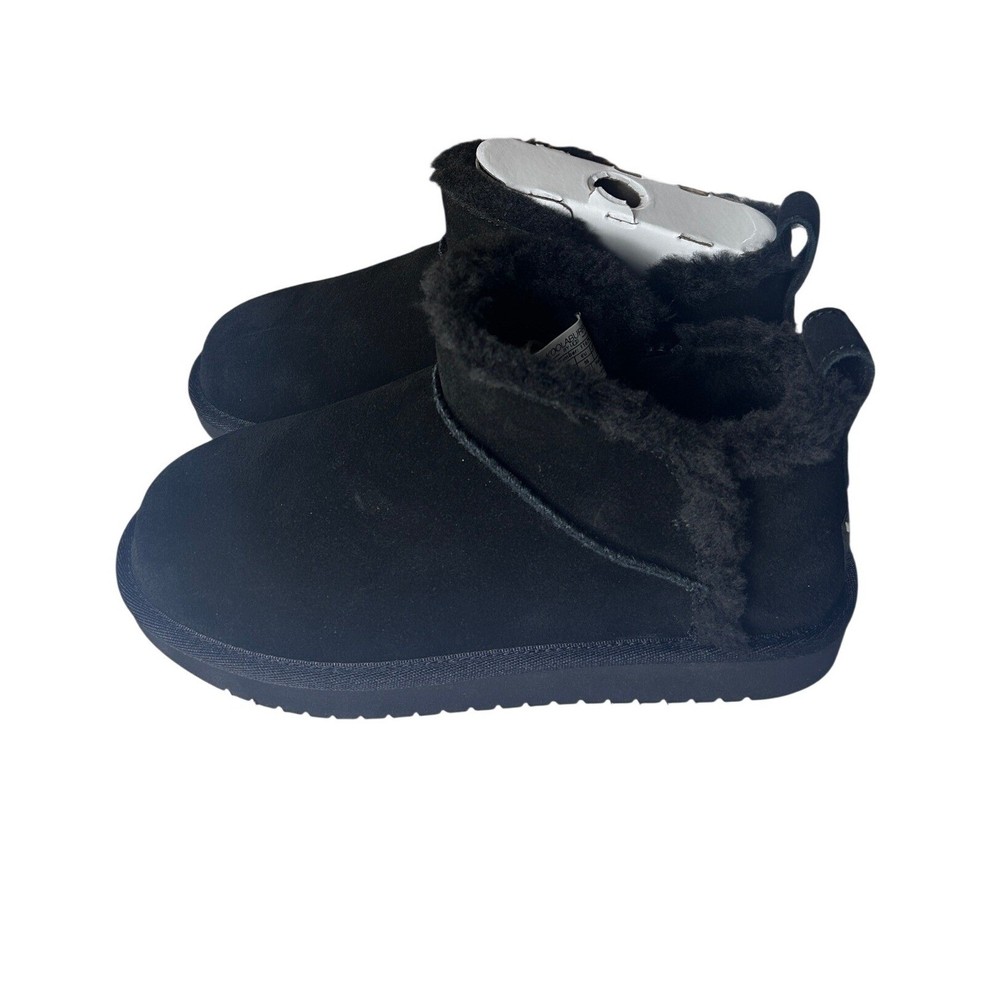 Koolaburra by UGG Koola Ultra Mini Black Suede Boots Kids Size 3 1167971K NEW