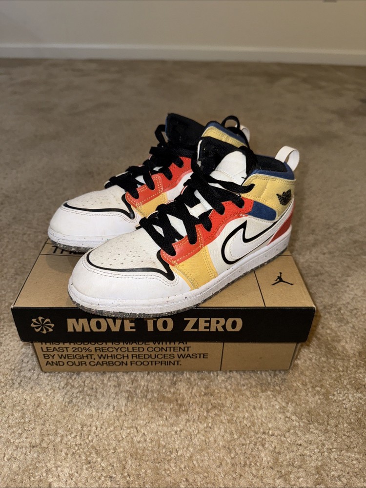 Jordan 1 Mid Multi-Color Canvas (GS) – Size 3