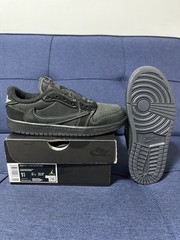 Jordan 1 Low OG SP (PS) Black Phantom Suede Sneaker 1.5Y DO5442-001 Kids